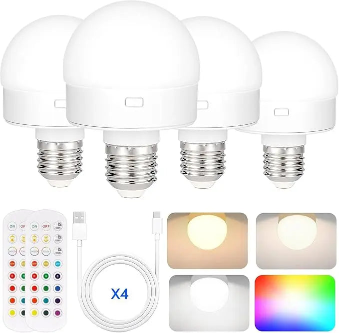 HyggeGlow™  - Trådløs LED-lampe med farver, dæmpning og fuld stemningskontrol