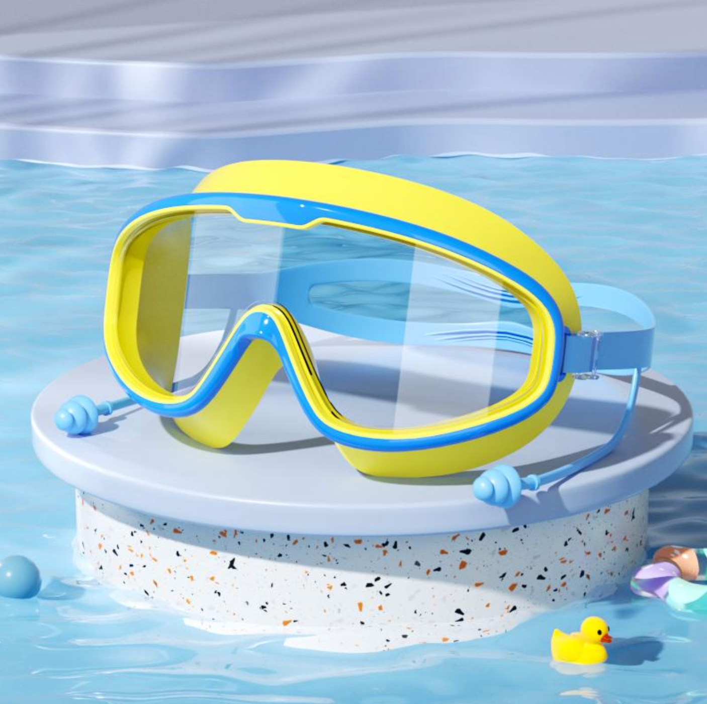 AquaKlar™ – Anti-Dug & UV-Beskyttelse med Integrerede Ørepropper