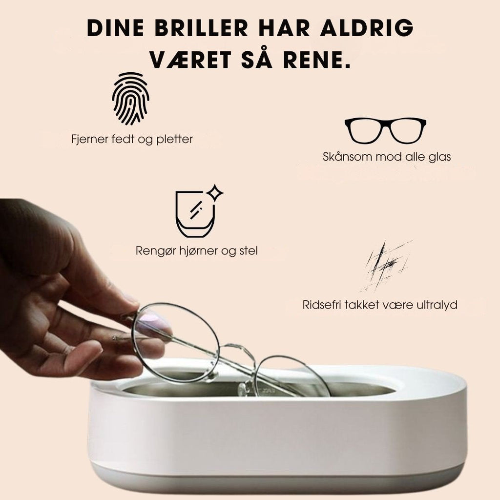 OptiClear® - Se klarere med ultralydsrenseren