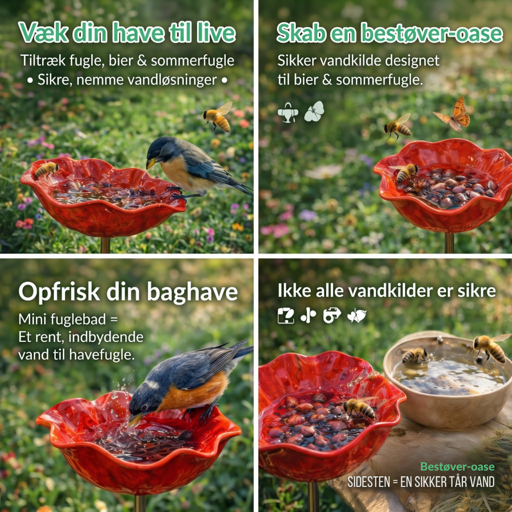 AviFlora™ – Botanisk Vandstation til Fugle, Bier & Sommerfugle