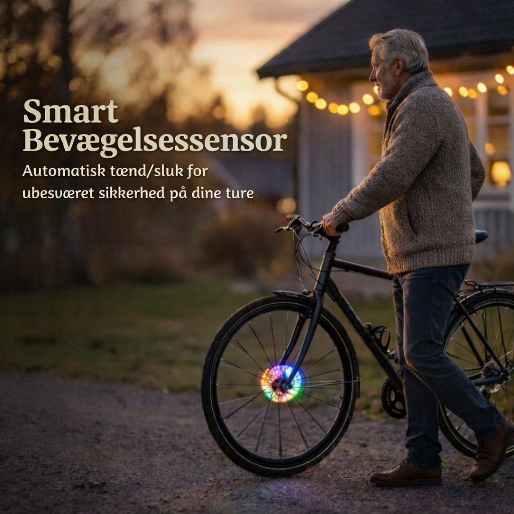 BikeGlød™ – Smart RGB cykelhjulslys med bevægelsessensor