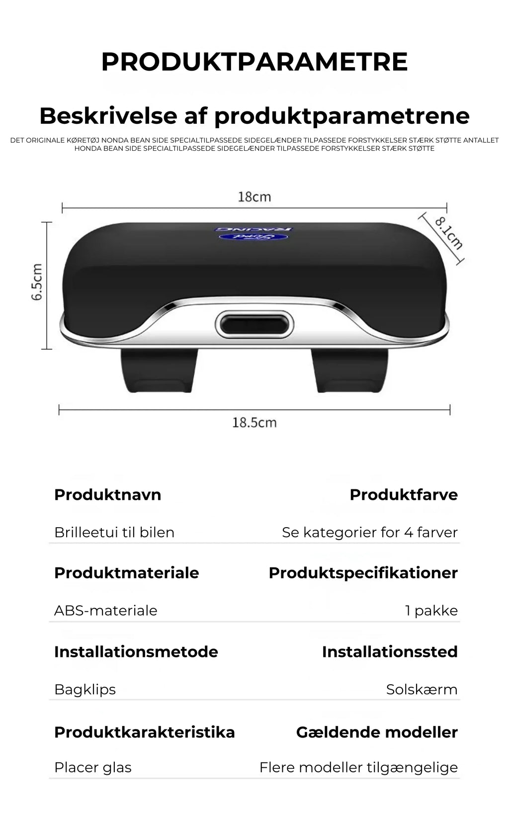 BrilleBox™ – Praktisk og stilfuld brilleholder til bilen