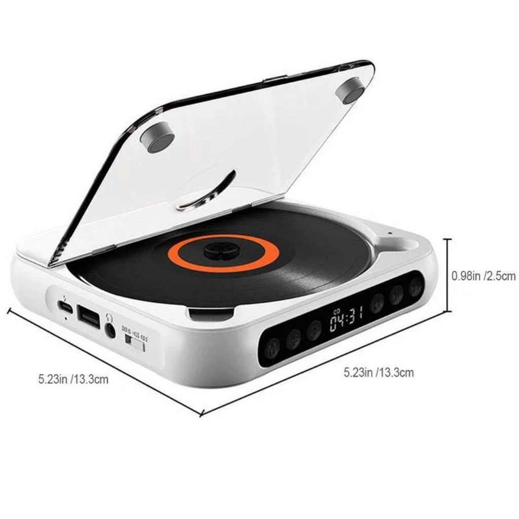 KlarTone CD™ – Trådløs Bærbar CD-Afspiller med Bluetooth