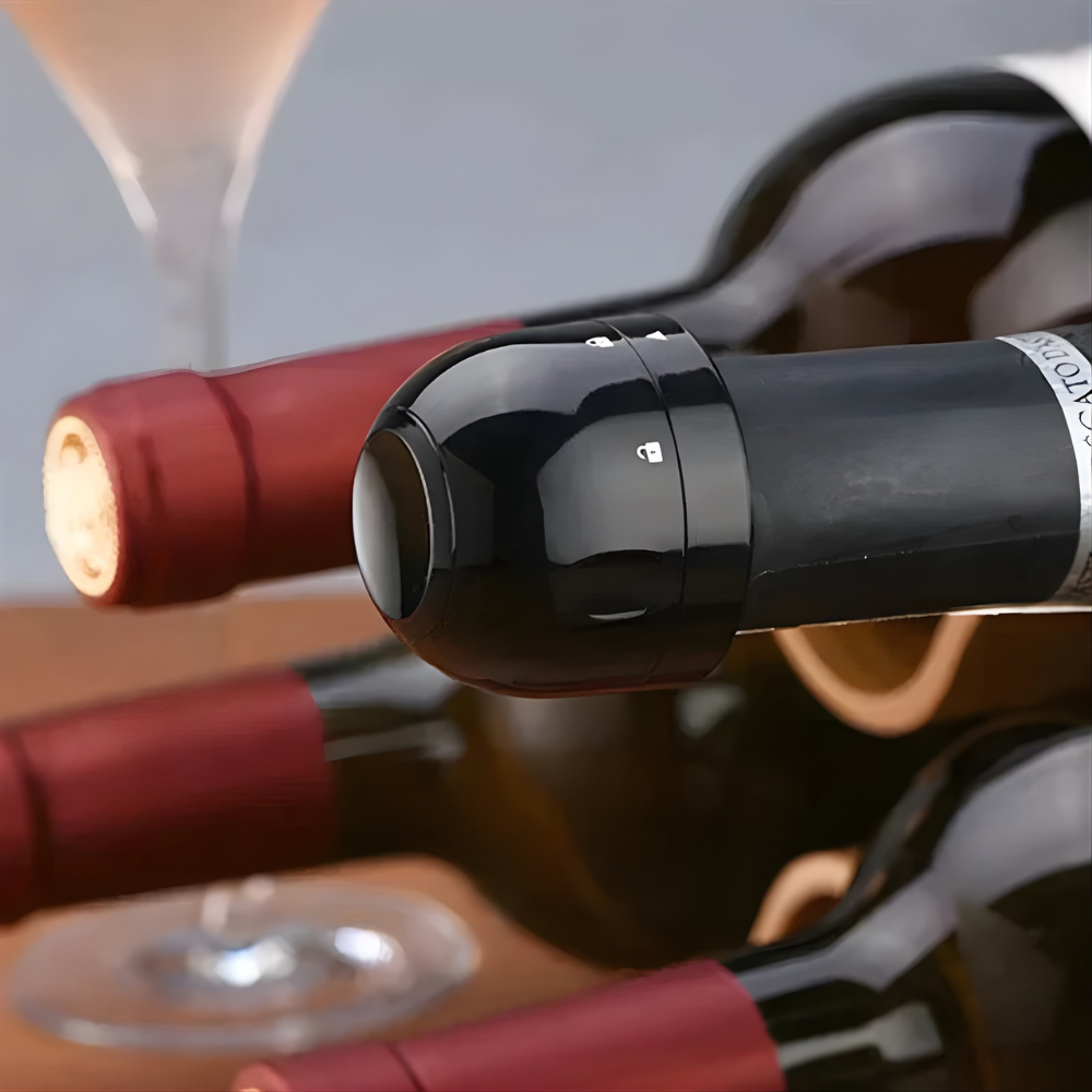 VinoLås™ – Roterende Lufttæt Flaske­forsegler til Vin & Drikkevarer