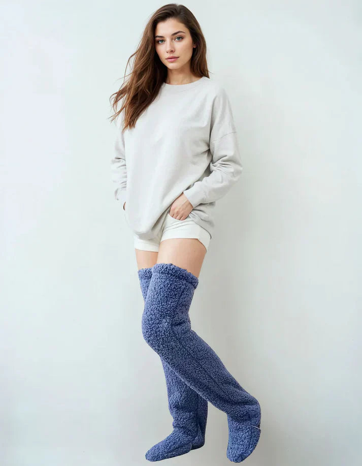 Fluffy Feet – Lange hygge­sokker i blød fleece