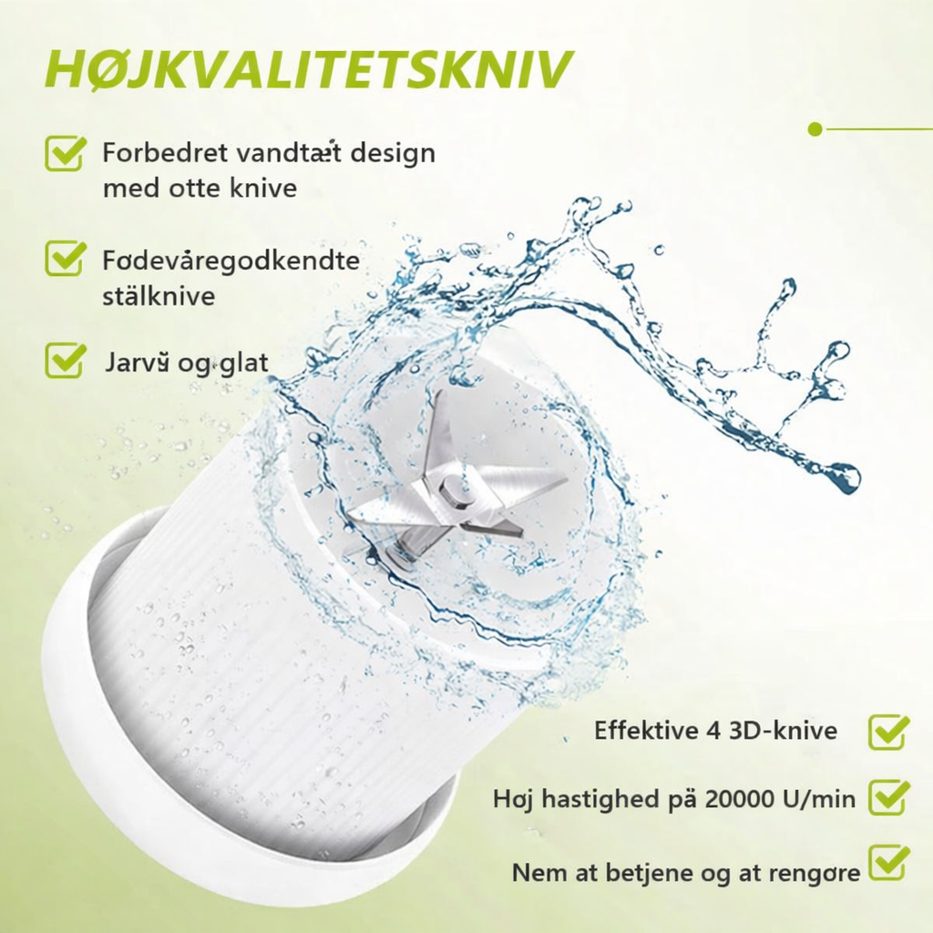FriskMix™ - Bærbar blender til friske smoothies på farten