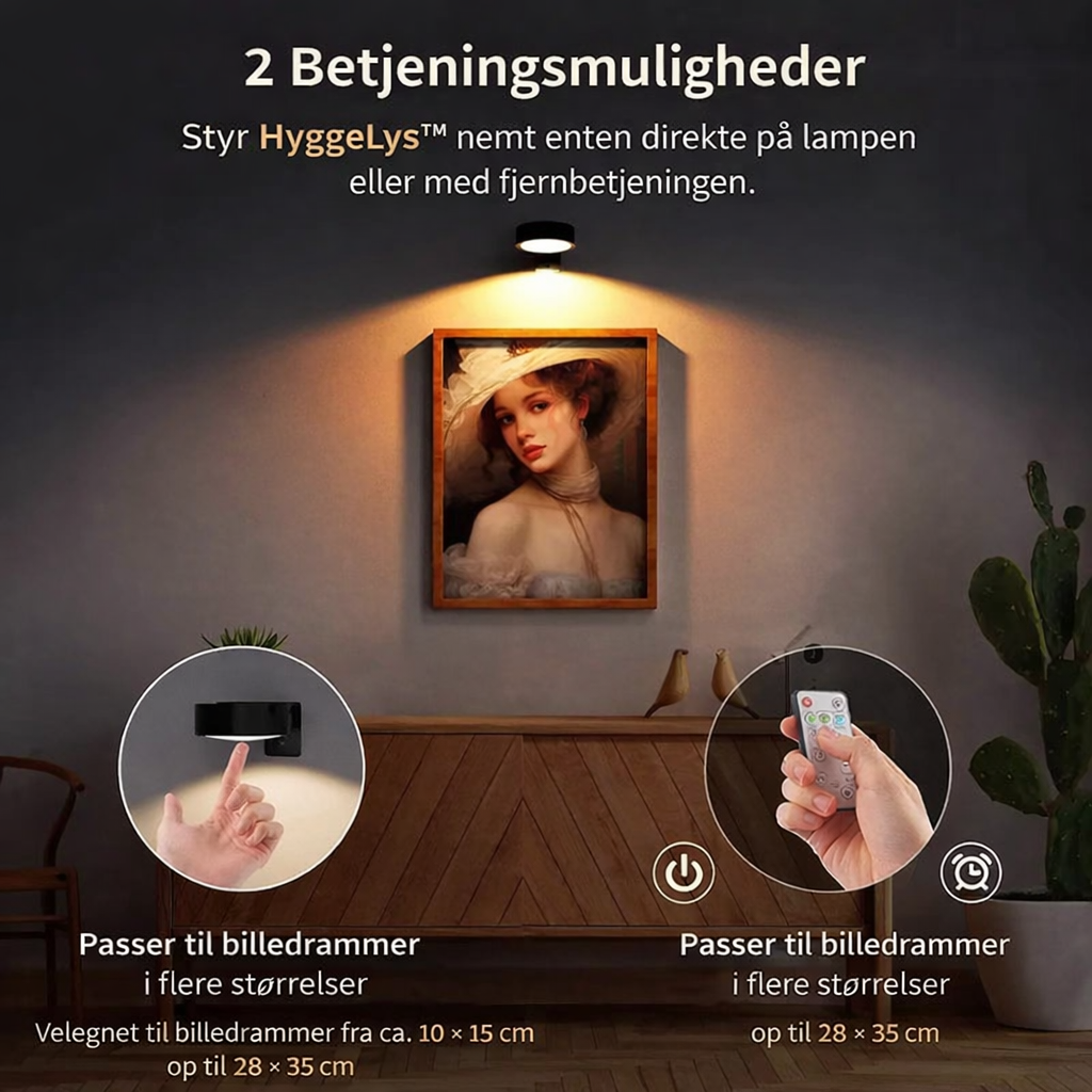 HyggeLys™  – Magnetisk Trådløs Multifunktionel Væglampe (3-pak)