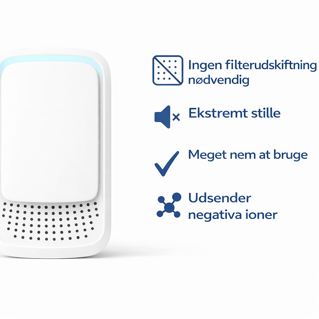 LuftRo™ – Kompakt luftjoniserer til friskere luft i hjemmet