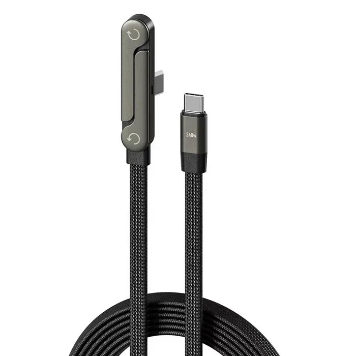 StabilCharge™ – Ergonomisk 2-i-1 opladerkabel med integreret telefonholder