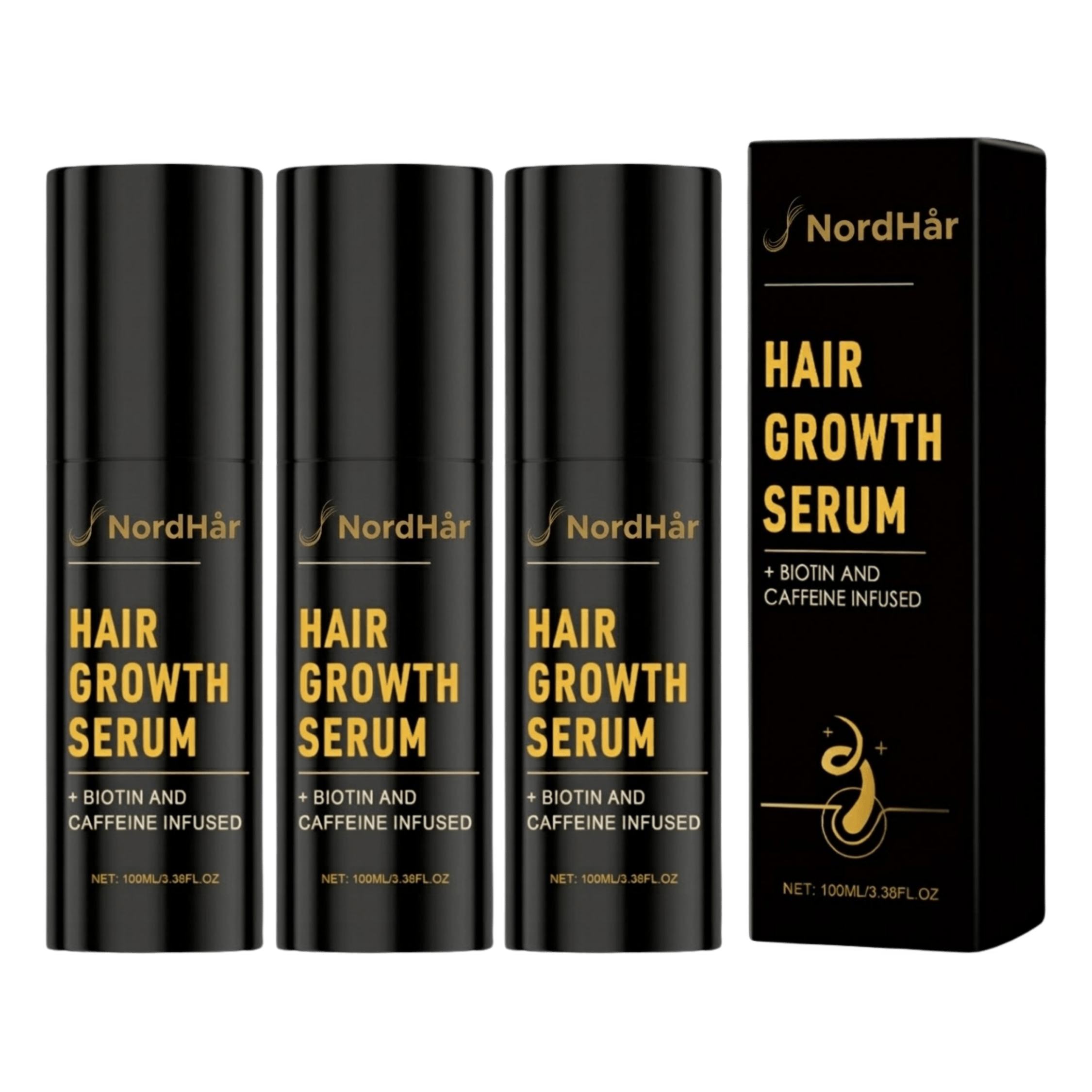 NordHår™ Hårvækstspray | Hjælper med at reducere hårtab og gør dit hår synligt fyldigere på blot 14 dage