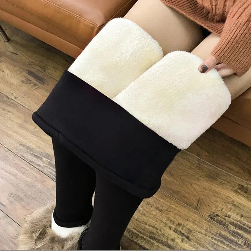 Eira - Varme Fleece Leggings med Høj Talje