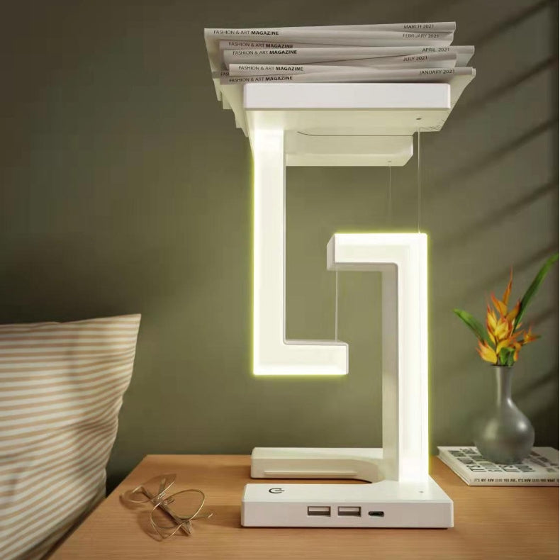 SvævLys™ – Svævende lampe med trådløs smartphone-opladning