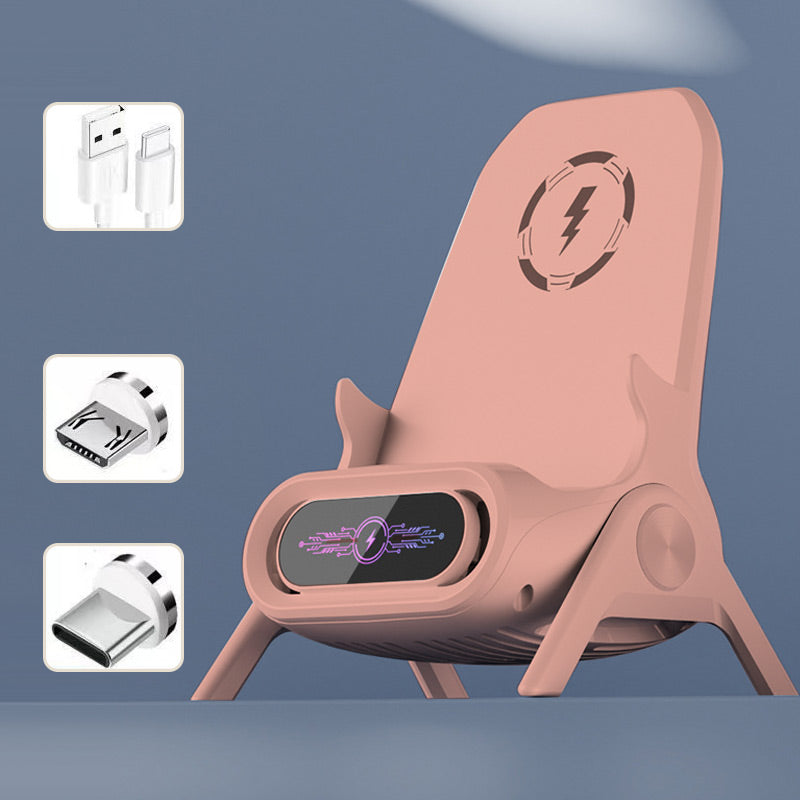 NordCharge™ | Multifunktionel trådløs hurtigoplader med telefonstand