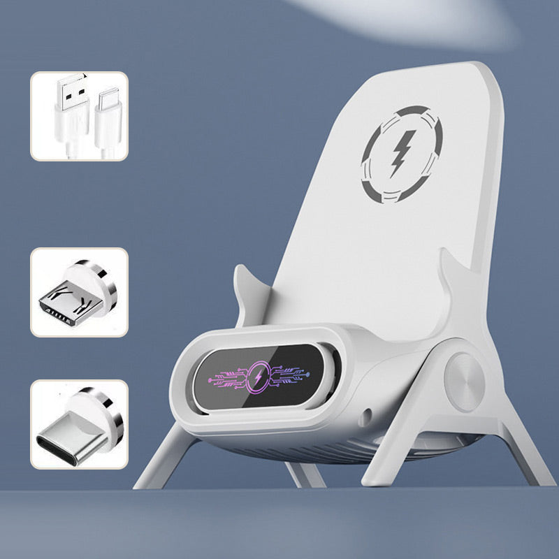 NordCharge™ | Multifunktionel trådløs hurtigoplader med telefonstand